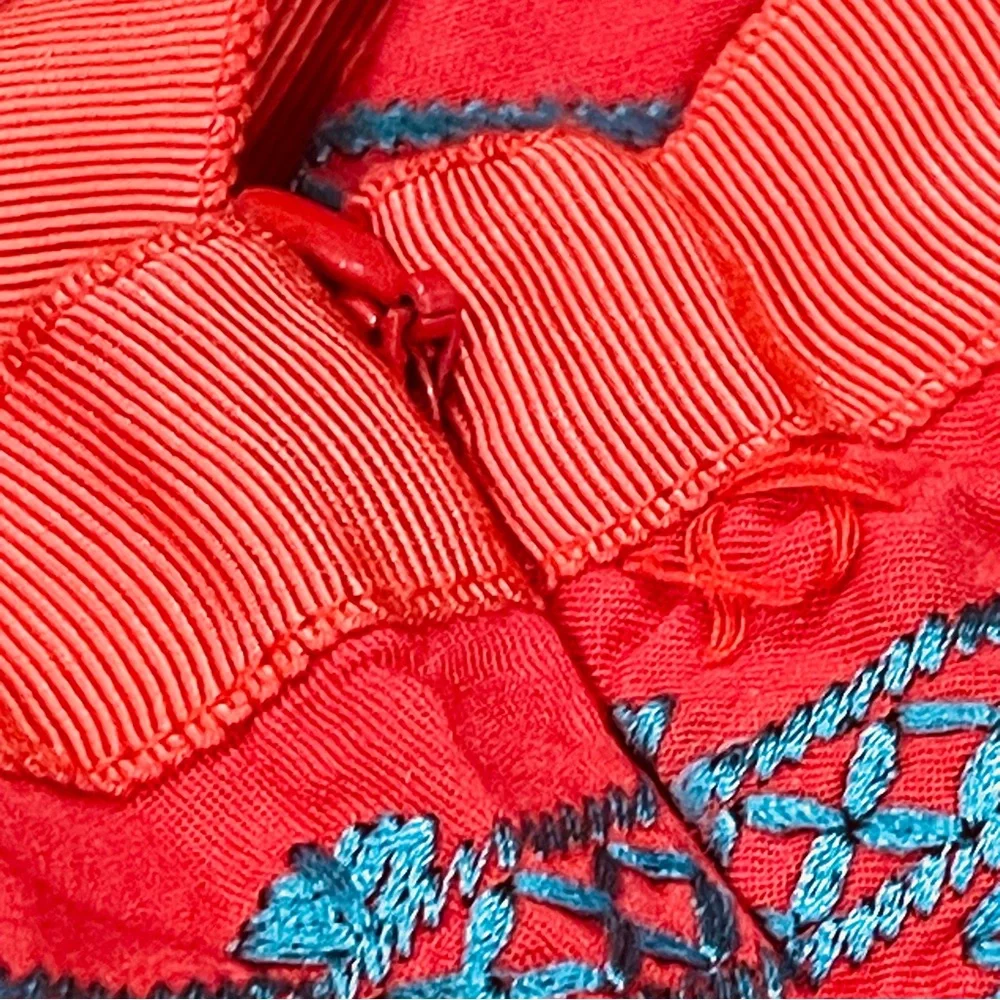 Elizabeth and James Women Size‎ 6 Maxi Skirt Embroidered Red Blue - Picture 4 of 7